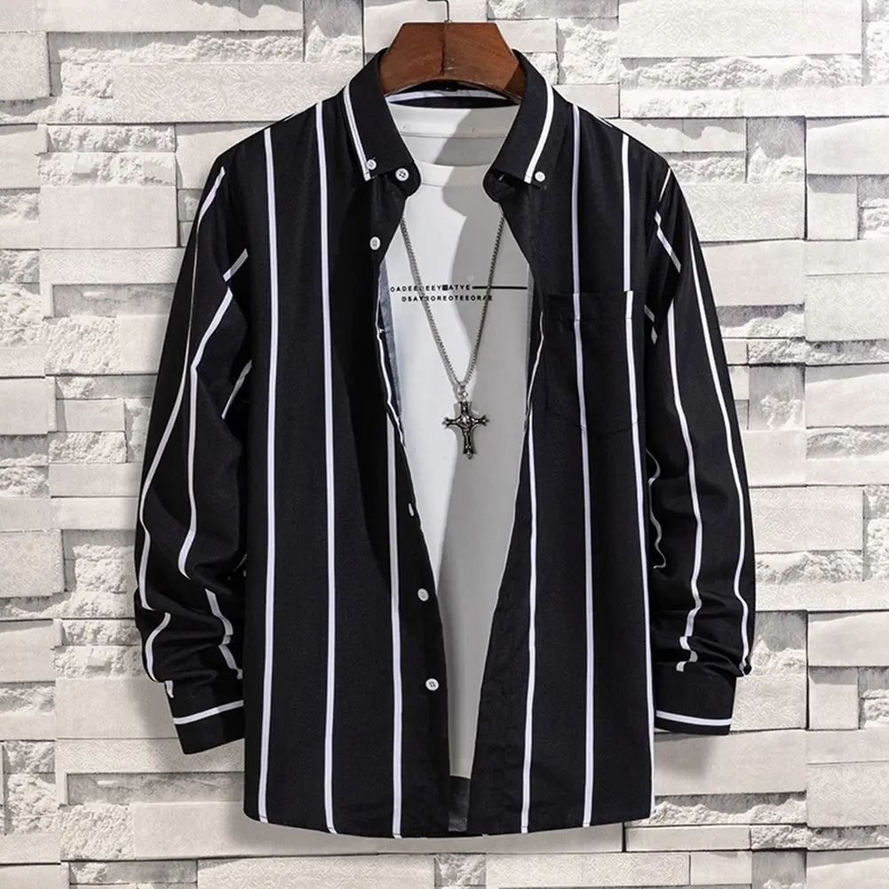 Men's Striped Long Sleeve Dress Shirts Korean Slim Fit Business Formal Casual Top Multiple Colors Available Non Ironing
Men's Striped Long Sleeve Dress Shirts Korean Slim Fit Business Formal Casual Top Multiple Colors Available Non Ironing