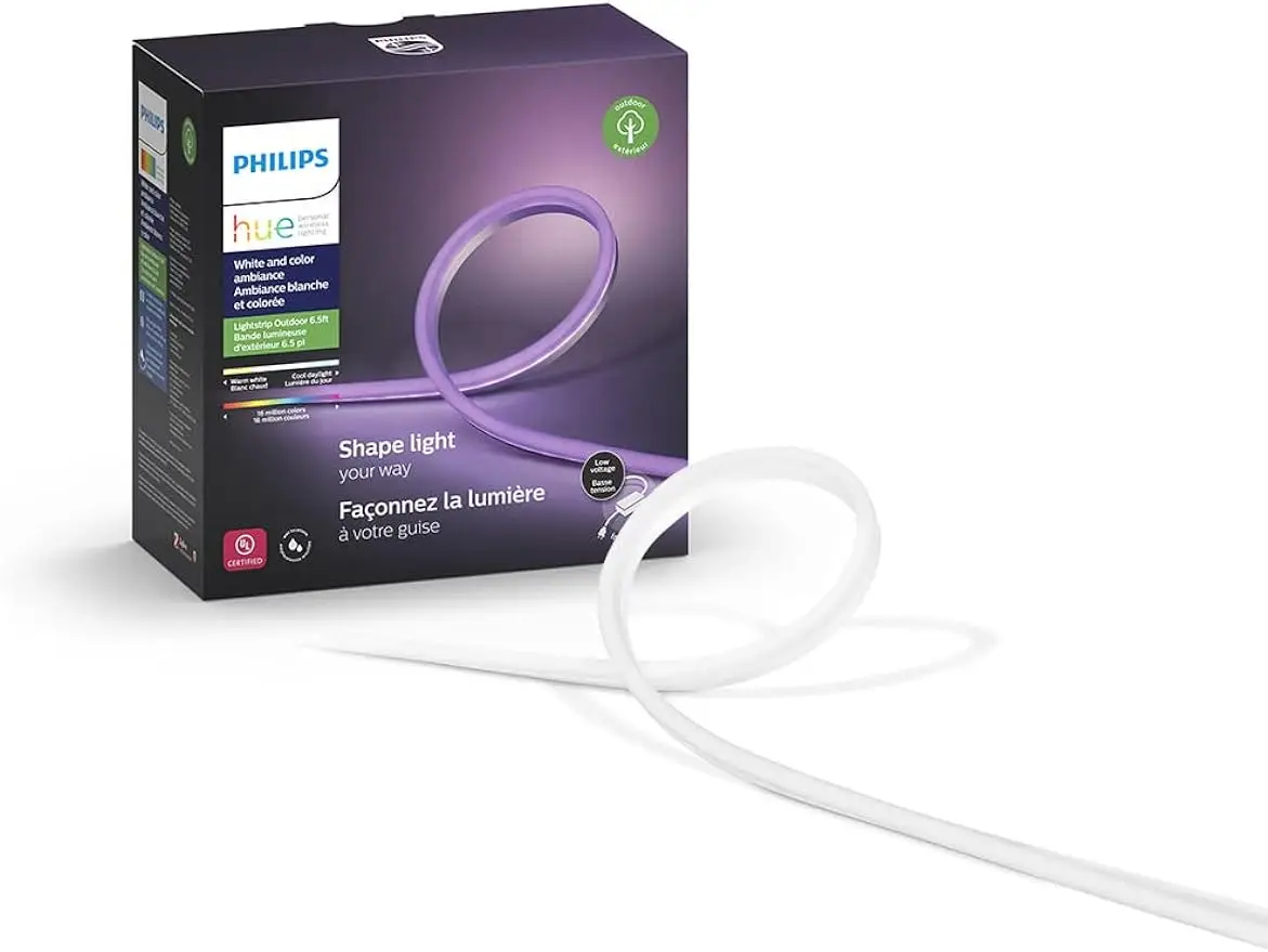 

Philips Hue White & Color Ambiance Outdoor LightStrip 2m/7ft (Requires Hue Hub