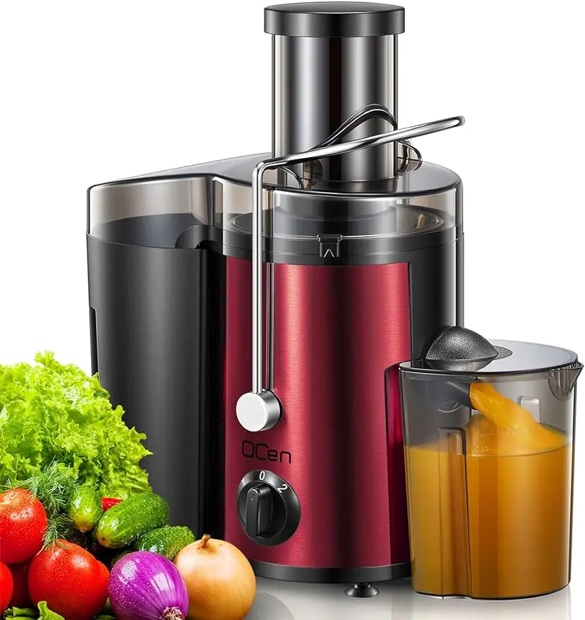 Qcen Juicer Machine, 500W Centrifugal Juicer Extractor with Wide Mouth 3” Feed Chute for Fruit Vegetable, Easy to Clean
Qcen Juicer Machine, 500W Centrifugal Juicer Extractor with Wide Mouth 3” Feed Chute for Fruit Vegetable, Easy to Clean