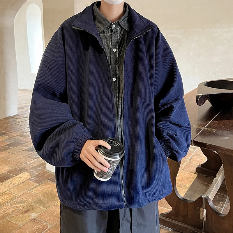 2023 Spring Autumn Men's Fashion Stand Collar Corduroy Jackets Male Loose Zipper Overcoats Men Solid Color Casual Coats P569
2023 Spring Autumn Men's Fashion Stand Collar Corduroy Jackets Male Loose Zipper Overcoats Men Solid Color Casual Coats P569
