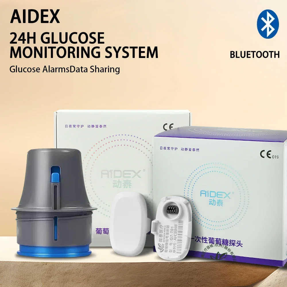 

Freestyle Libre Aidex Dynamic Blood Glucose Monitoring CGMS 24h Realtime Monitor Scan Free Multilingual System Remote Monitoring