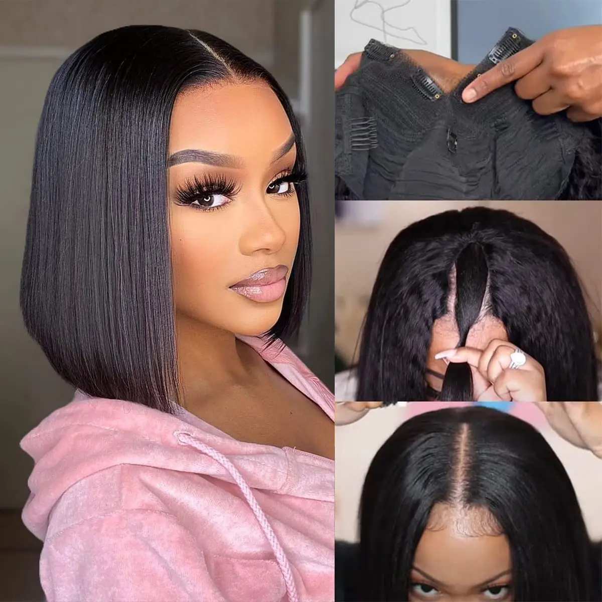 Straight 8-14 inch V part Synthetic Half Wig For Black Women Short Cut V Part Straight Bob Wig No Leave Out Natural Color
Straight 8-14 inch V part Synthetic Half Wig For Black Women Short Cut V Part Straight Bob Wig No Leave Out Natural Color
