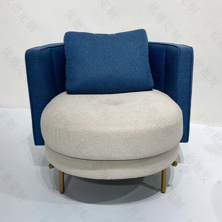 Современный минималистичный диван для гостиной из кожи и ткани для отдыха, одноместный диван для гостиничной комнаты, диван для отдыха