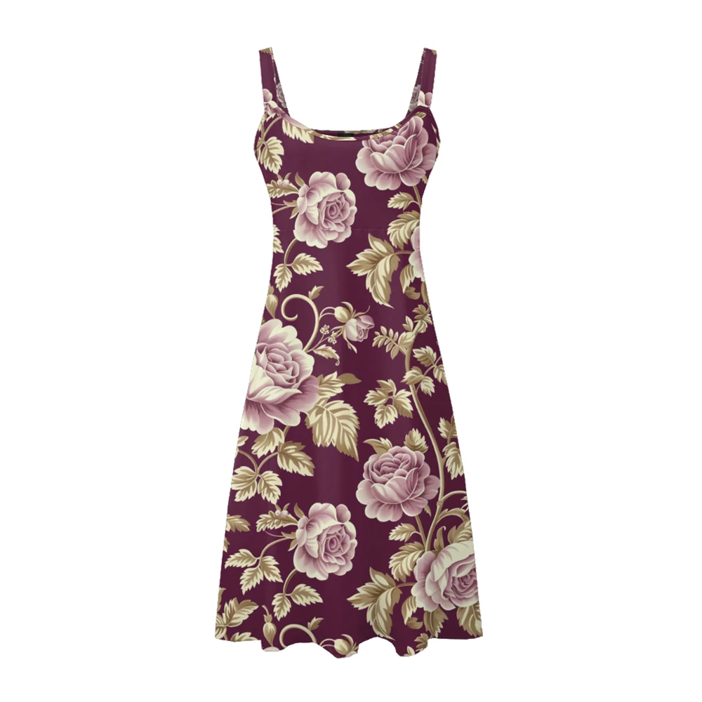 Fashionable women's summer sleeveless camisole style dress with floral print pattern ideal choice for beach outings and parties
Fashionable women's summer sleeveless camisole style dress with floral print pattern ideal choice for beach outings and parties