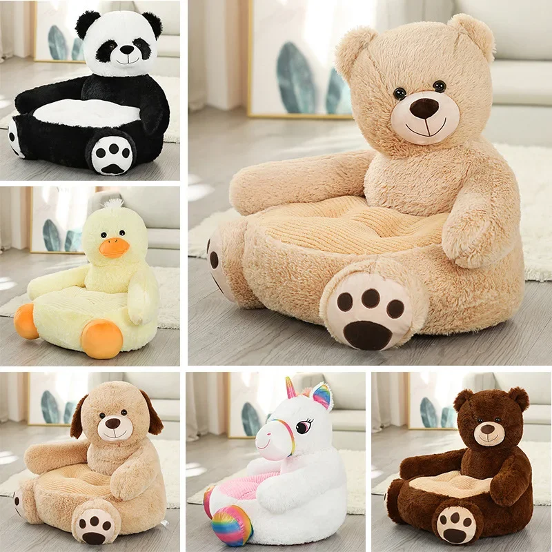 

Игрушка плюшевая в виде медведя, милая Подушка для сна, 50 х50х45 см, панда, единорог, утка, детское кресло, мягкое сиденье, детское гнездо, кровать для взрослых