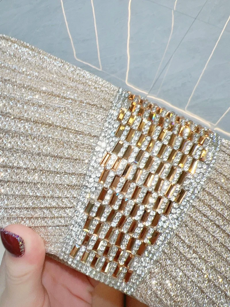 Luxury Design Clutch Women's Evening Bag Ladies Day Envelope Handbag Daily Clutch Wedding Party Bling Gold Chain Crossbody Bag Luxury Design Clutch Women's Evening Bag Ladies Day Envelope Handbag Daily Clutch Wedding Party Bling Gold Chain Crossbody Bag
