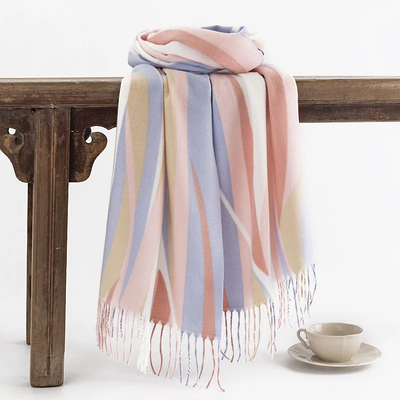 New Autumn Winter Colorful Fashion Stripes Women's Scarf Light Luxury and Sweet Imitation Cashmere Trend Warm Shawl Accessories
New Autumn Winter Colorful Fashion Stripes Women's Scarf Light Luxury and Sweet Imitation Cashmere Trend Warm Shawl Accessories
