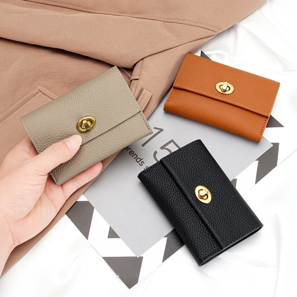 

Genuine Leather Classical Women Bag Fashion Cowhide Leather Business Card Holder Coin Purse Credit Card Holder