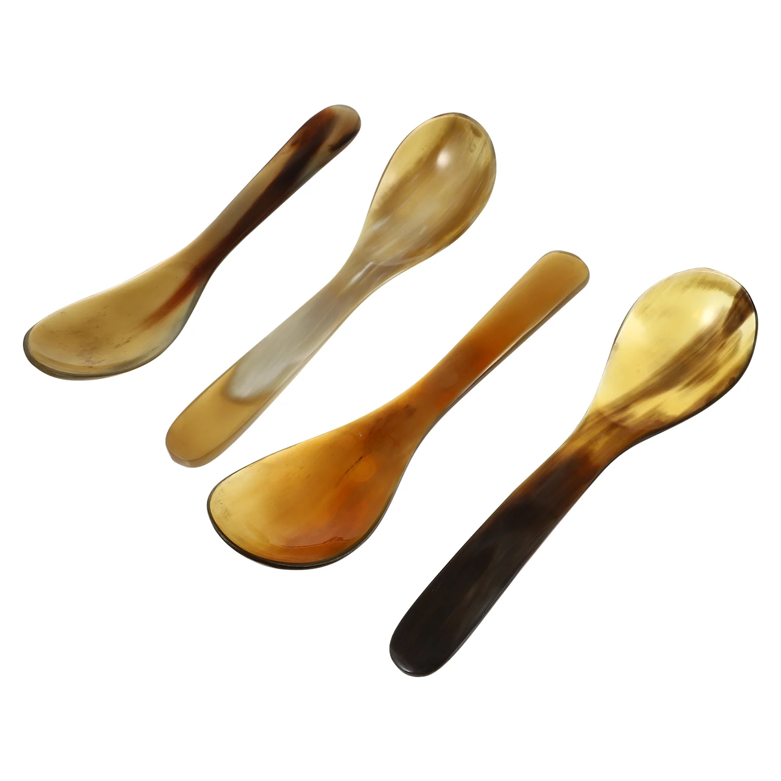

Horn Coffee Spoon Dessert Scoop Mini Stirring Ox Soup Horns Spoons Banquet Espresso Golden Handle Tableware Kitchen Utensil