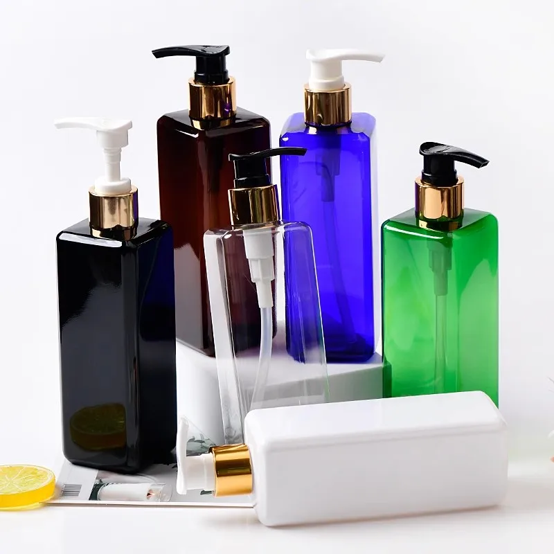 20pcs 300ml Empty Square Black Clear White PET Bottle With Gold Pump For Shampoo Shower Gel Liquid Soap Water Cosmetic Packaging
20pcs 300ml Empty Square Black Clear White PET Bottle With Gold Pump For Shampoo Shower Gel Liquid Soap Water Cosmetic Packaging