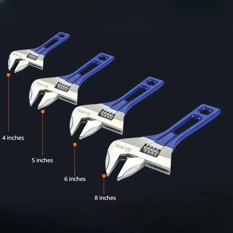Large open end wrench, adjustable wrench, short handle, professional wide mouth aluminum wrench, maintenance manual tool
Large open end wrench, adjustable wrench, short handle, professional wide mouth aluminum wrench, maintenance manual tool