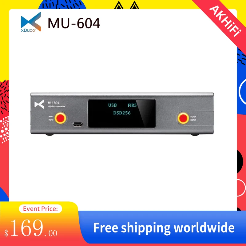 XDUOO MU-604 MU604 DSD64-256 Decoder Two USB System DAC Dual ES9018K2M Chip Support AUX XLR Balanced Output Headphone AMP Player
XDUOO MU-604 MU604 DSD64-256 Decoder Two USB System DAC Dual ES9018K2M Chip Support AUX XLR Balanced Output Headphone AMP Player