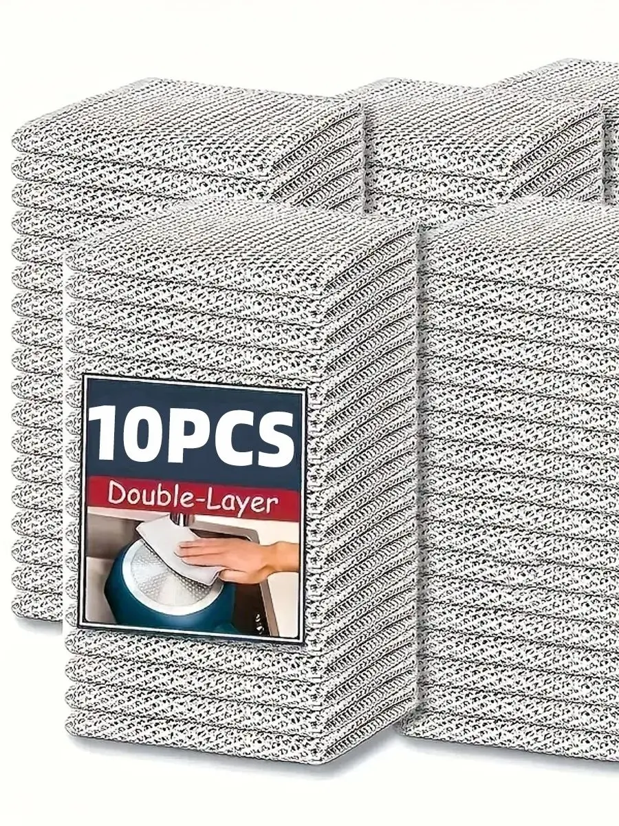1/3/5/10 New Upgraded Single/Double-Layer Scratch Resistant Wire Dishcloths Scratch Resistant Wire Dishcloths Kitchen Cleaning 1/3/5/10 New Upgraded Single/Double-Layer Scratch Resistant Wire Dishcloths Scratch Resistant Wire Dishcloths Kitchen Cleaning