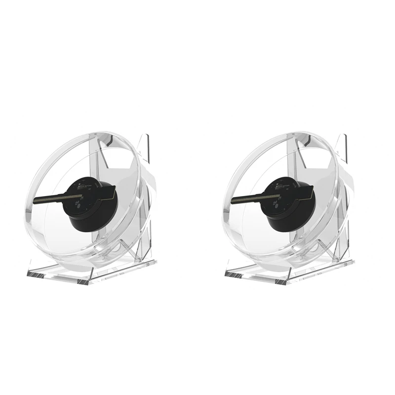 

HOT! 2X 3D Fan Hologram Projector Desktop LED Sign Holographic Lamp Player Remote Display Support Images And Video