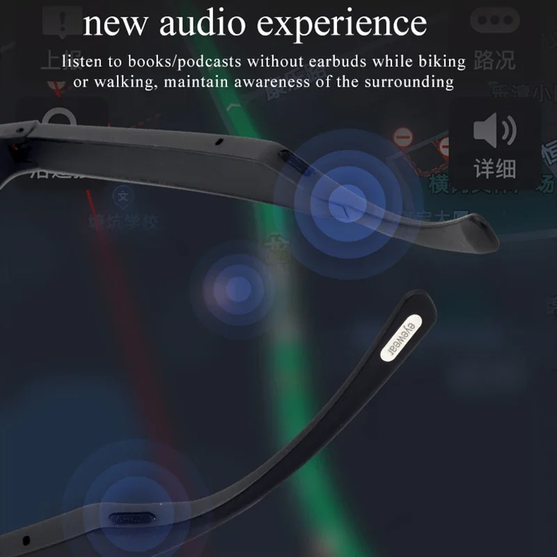 

Wireless Bluetooth Smart Glasses 5.0 Sunglasses Outdoor Smart Sport Hands-Free Calling Music Anti-Blue Eyeglasses for Xiaomi