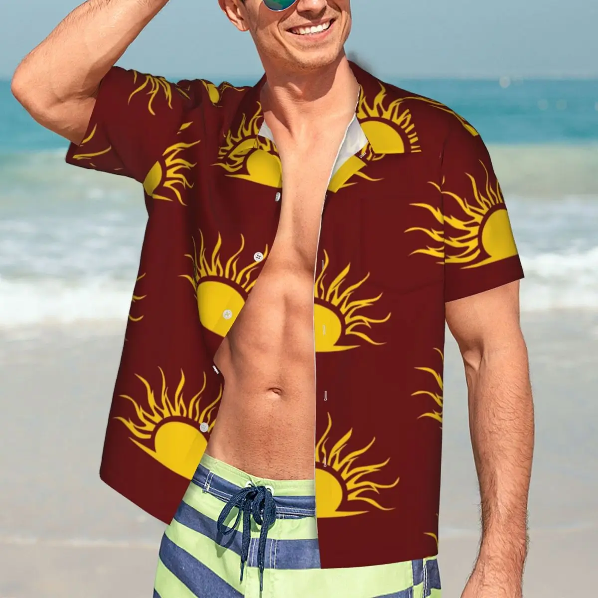 Sun Print Vacation Shirt Mythic Dawn Symbol Summer Casual Shirts Man Cool Blouses Short Sleeve Harajuku Custom Clothes
Sun Print Vacation Shirt Mythic Dawn Symbol Summer Casual Shirts Man Cool Blouses Short Sleeve Harajuku Custom Clothes