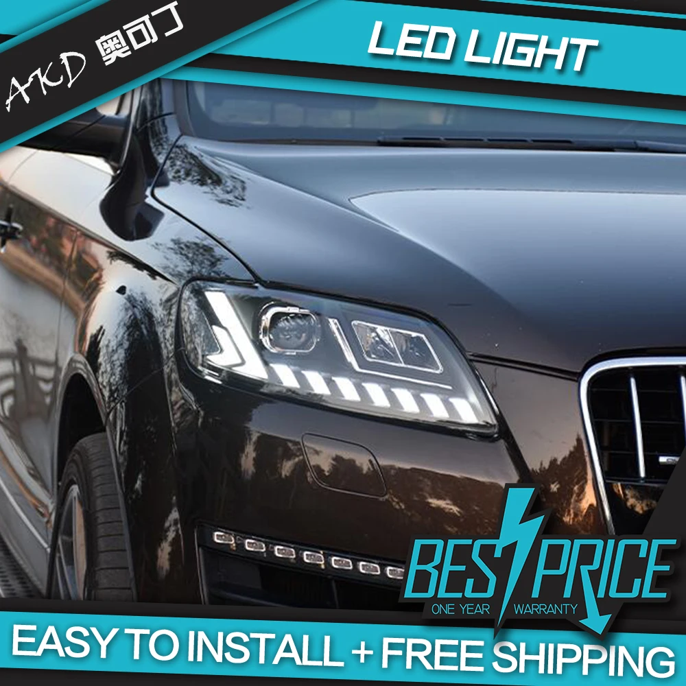 

AKD Car Styling for Audi Q7 Headlights 2006-2015 Q7 LED Headlight DRL Head Lamp Low Beam High Beam Projector Lens Accessories