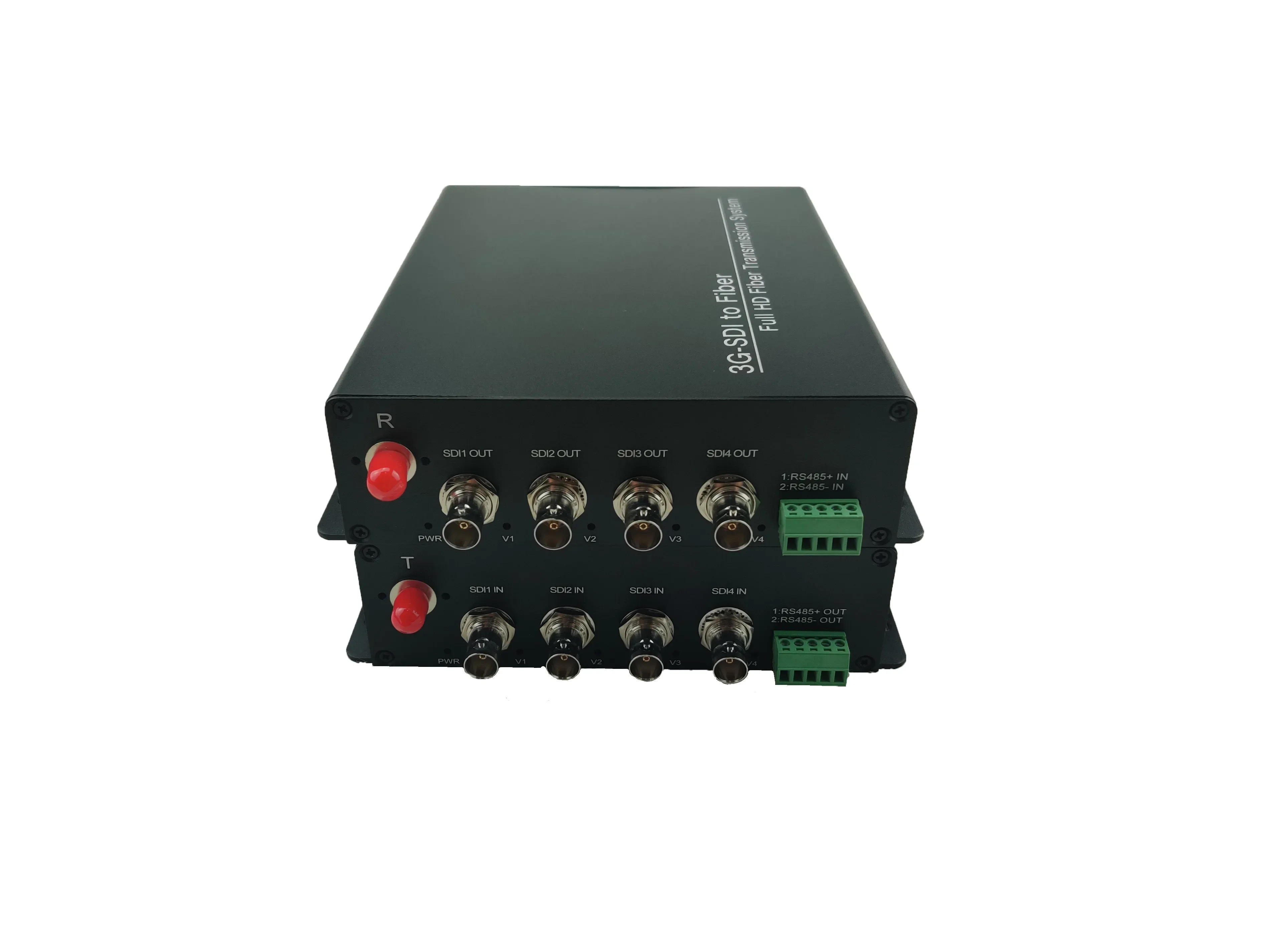 

4 Channel 3G SDI Fiber Converter with RS485 20KM FC Connector 3g sdi video fiber optical extender