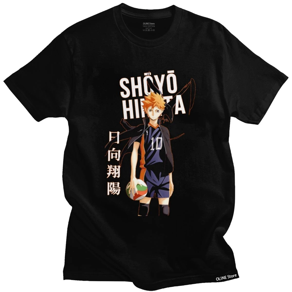 Футболка Haikyuu для мужчин футболка из чистого хлопка отдыха с короткими рукавами