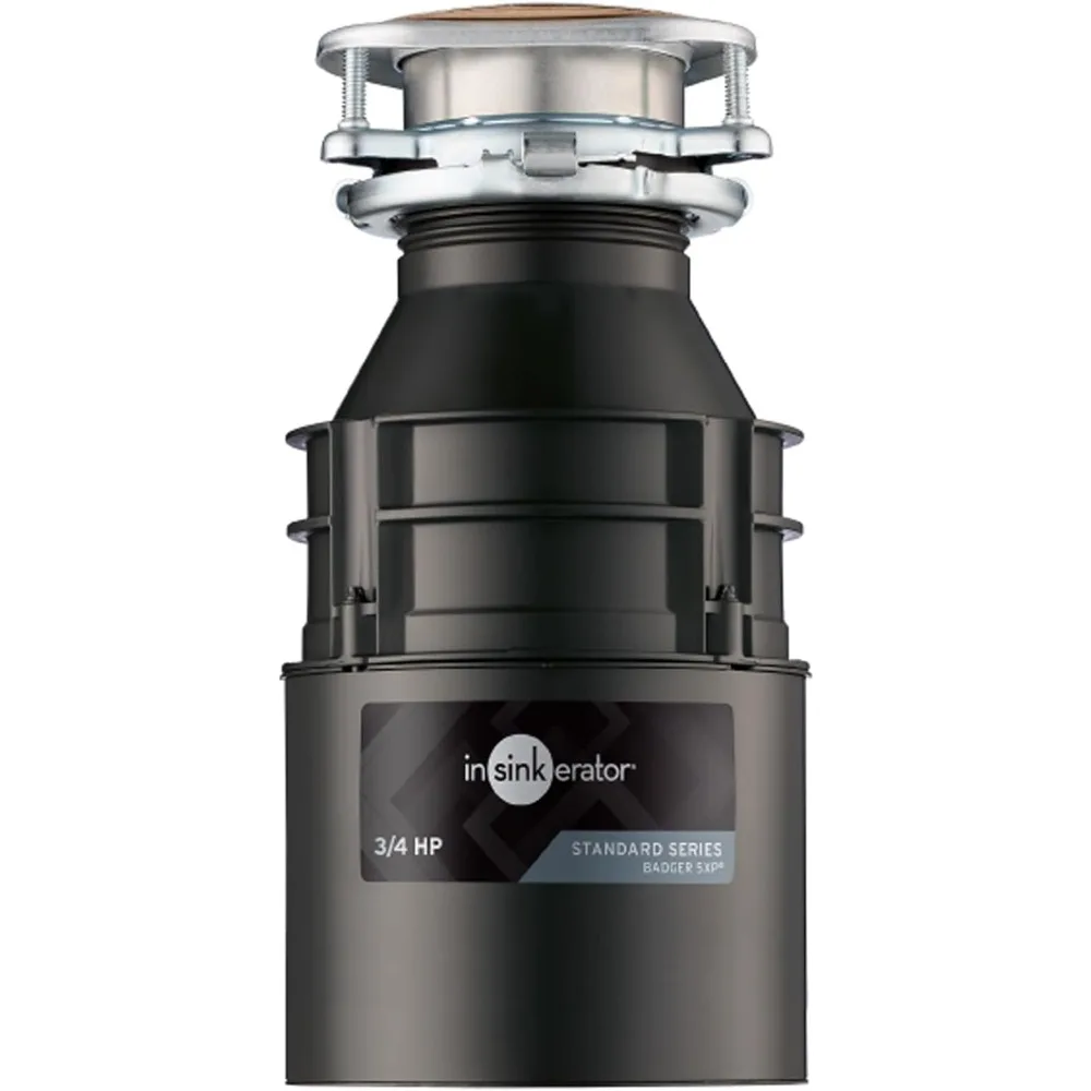 Garbage Disposal, Standard Series 3/4 HP Continuous Feed Food Waste Disposer, Black / Stainless
Garbage Disposal, Standard Series 3/4 HP Continuous Feed Food Waste Disposer, Black / Stainless