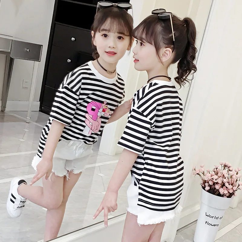 2023 Summer New Children's Cartoon Print Cotton Top Short Sleeve O-Neck Clothes Striped Top Toddler T-shirt Clothes Sweatshirt
2023 Summer New Children's Cartoon Print Cotton Top Short Sleeve O-Neck Clothes Striped Top Toddler T-shirt Clothes Sweatshirt