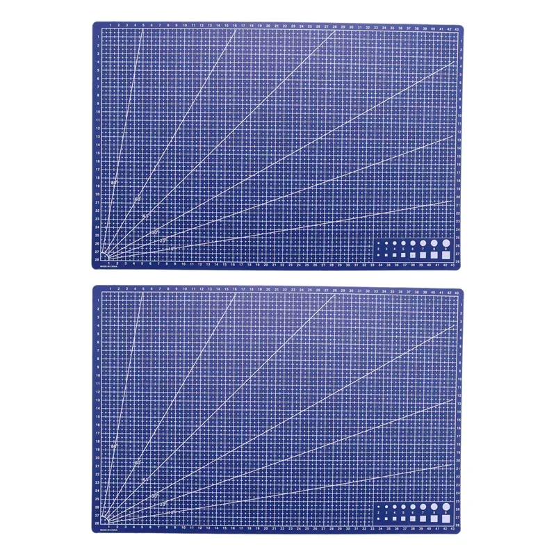 

2X A3 / 45 X 30Cm Sewing Cutting Mats Reversible Design Engraving Cutting Board Mat Handmade Hand Tools