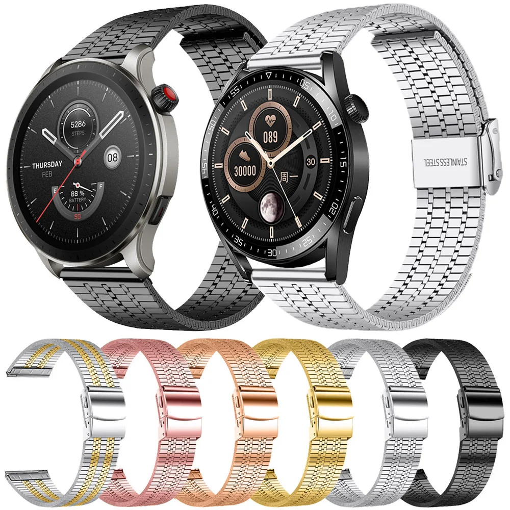 22mm watch strap For Huawei GT 4/3/2/2e/pro 46mm band stainless steel 20mm Active2 bracelet Samsung Galaxy watch 4 5 pro 45mm 44
22mm watch strap For Huawei GT 4/3/2/2e/pro 46mm band stainless steel 20mm Active2 bracelet Samsung Galaxy watch 4 5 pro 45mm 44
