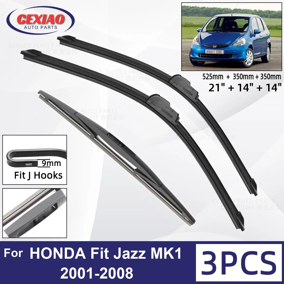 Щетки стеклоочистителя передние и задние для HONDA Fit Jazz MK1 2001-2008, мягкие резиновые стеклоочистители для лобового стекла автомобиля, 21 дюймов + 14 дюймов + 14 дюймов 2006 2007
Щетки стеклоочистителя передние и задние для HONDA Fit Jazz MK1 2001-2008, мягкие резиновые стеклоочистители для лобового стекла автомобиля, 21 дюймов + 14 дюймов + 14 дюймов 2006 2007