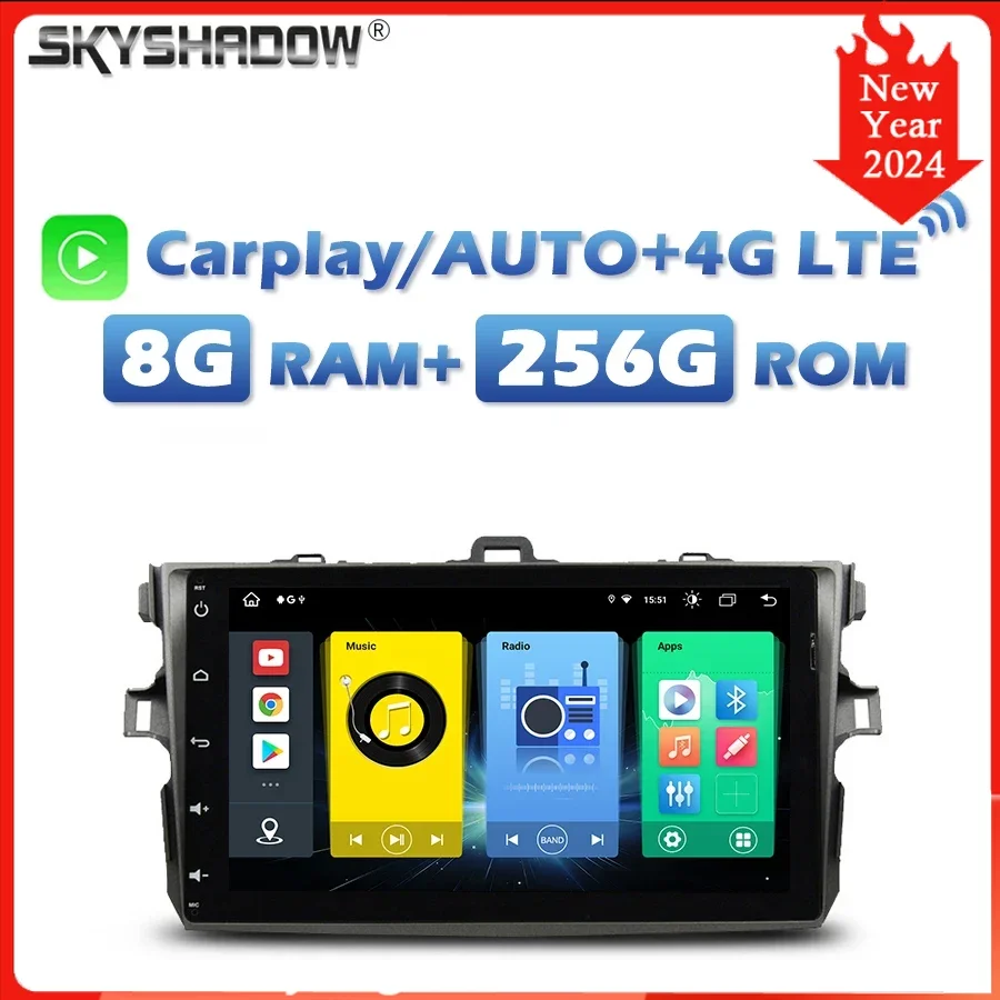 4G SIM Wireless Carplay Auto Car DVD Player Android 13.0 8G+256G Wifi GPS Map Bluetooth RDS Radio For Toyota Corolla 2006-2012
4G SIM Wireless Carplay Auto Car DVD Player Android 13.0 8G+256G Wifi GPS Map Bluetooth RDS Radio For Toyota Corolla 2006-2012