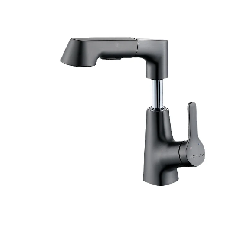 Pull-out faucet hot and cold wash face liftable rotating basin faucet bathroom toilet faucet wholesale
Pull-out faucet hot and cold wash face liftable rotating basin faucet bathroom toilet faucet wholesale