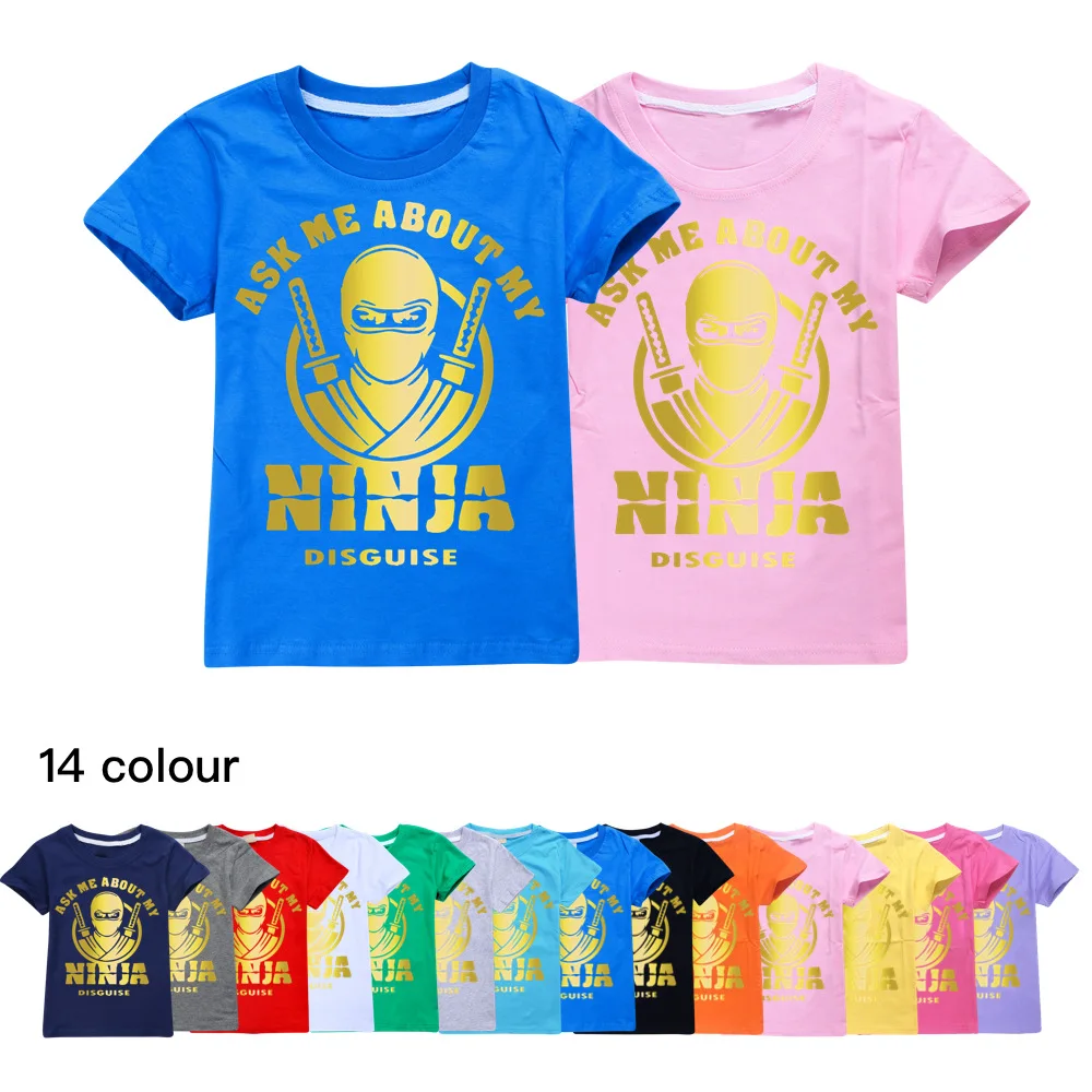 

Ninja Kidz Children's Cartoon T-Shirt For Boys Girls Cute 3D Print Short Sleeve T Shirts Child Baby Toddler Anime Tee Tops 2-16Y
