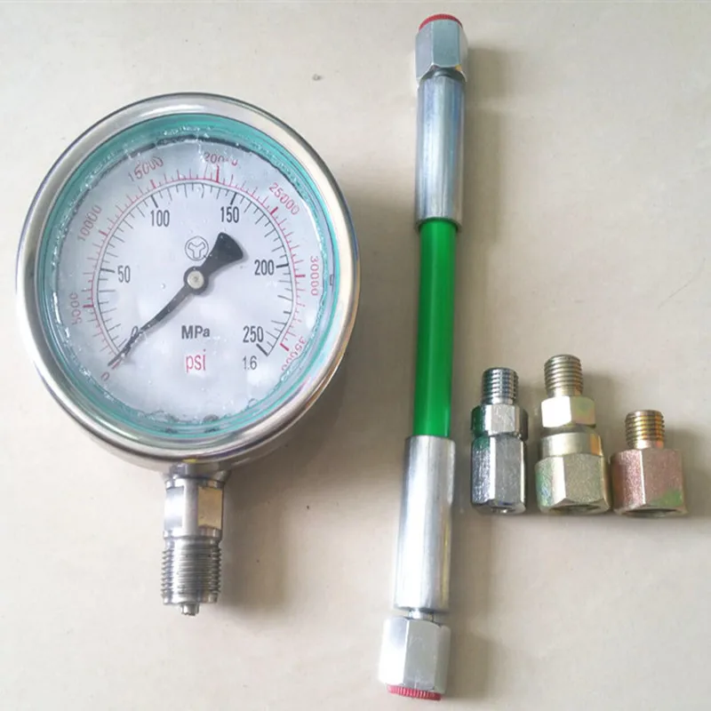 Испытатель высокого давления для дизельной топливной цепи, испытательный манометр 0-250Mpa для общей топливной трубки
Испытатель высокого давления для дизельной топливной цепи, испытательный манометр 0-250Mpa для общей топливной трубки