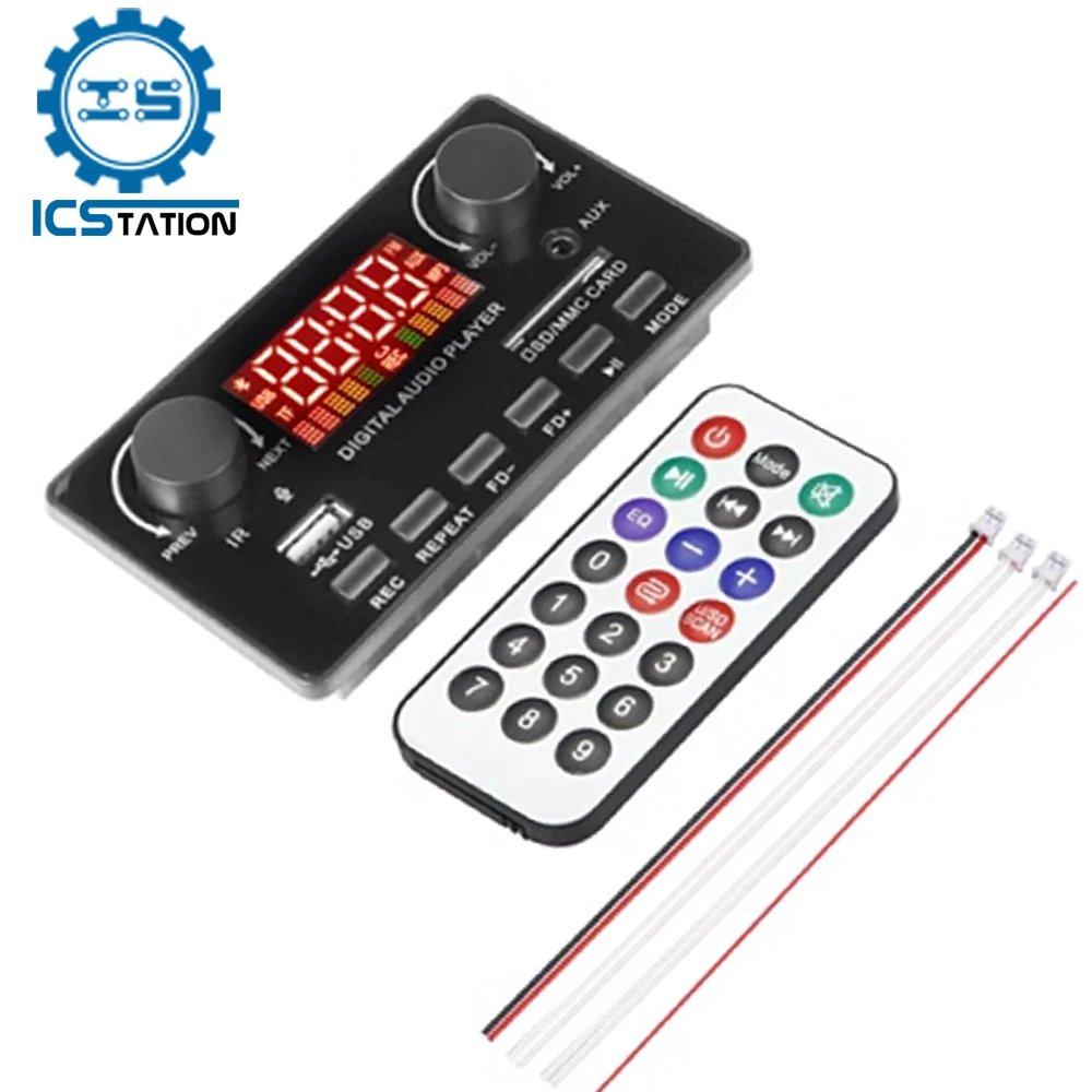 Stereo Power Amplifier Module Bluetooth-Compatible 40W+40W Recorder MP3 Decoder RGB Display Screen for U-disk/BLE/SD Card
Stereo Power Amplifier Module Bluetooth-Compatible 40W+40W Recorder MP3 Decoder RGB Display Screen for U-disk/BLE/SD Card