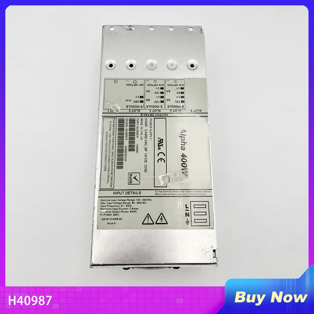 For LAMBDA Industrial Power Supply AIpha 400W H40987 CA400 24G_MF 12/12E 12/5E Perfectly Tested
For LAMBDA Industrial Power Supply AIpha 400W H40987 CA400 24G_MF 12/12E 12/5E Perfectly Tested
