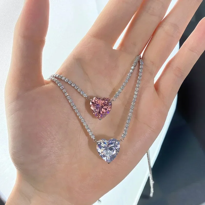 Shining U S925 Silver Heart High Carbon Diamond Pendant Jewelry Set Necklace for Women Fine Jewelry Wedding Gift
Shining U S925 Silver Heart High Carbon Diamond Pendant Jewelry Set Necklace for Women Fine Jewelry Wedding Gift