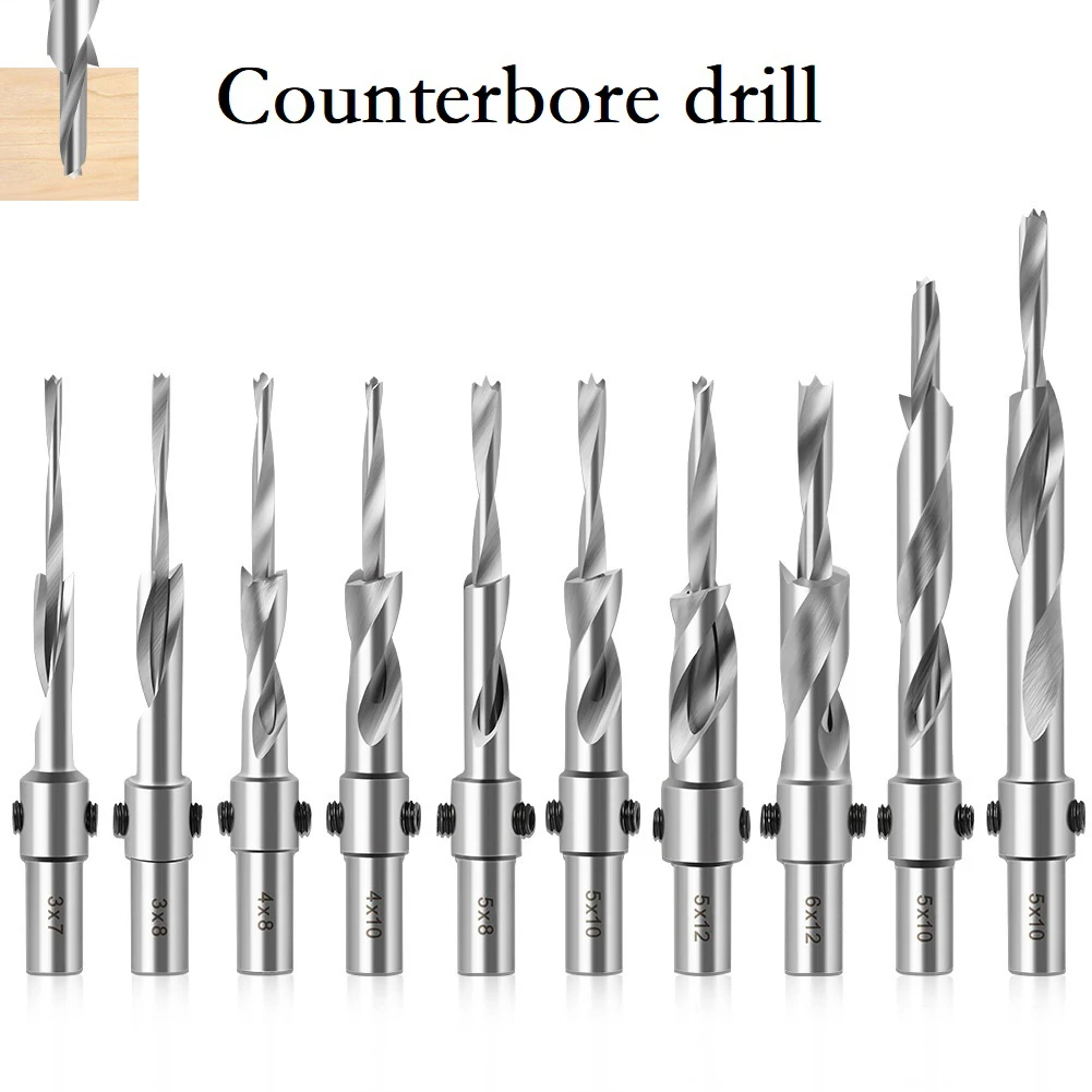 Woodworking Countersink Drill Bit High-speed Steel Salad Drill Step Drill Bit Two-step Screw Pattern With Double Hole Opener Bit
Woodworking Countersink Drill Bit High-speed Steel Salad Drill Step Drill Bit Two-step Screw Pattern With Double Hole Opener Bit