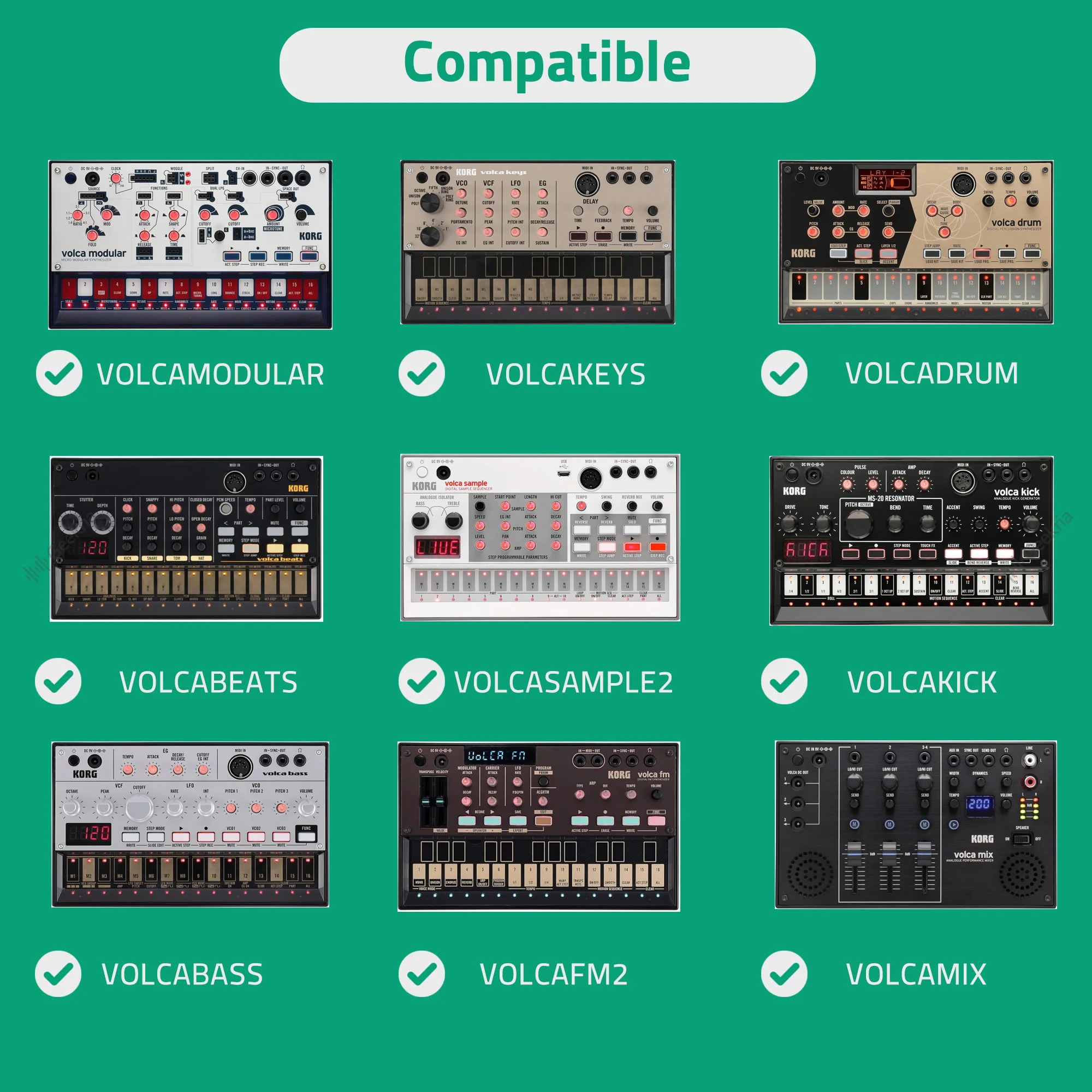 Audio Interface Carrying Case, Compatible with Korg Volca Drum / Volca Keys / Volca Beats / Volca FM2 / Volca Sample 2 Audio Interface Carrying Case, Compatible with Korg Volca Drum / Volca Keys / Volca Beats / Volca FM2 / Volca Sample 2