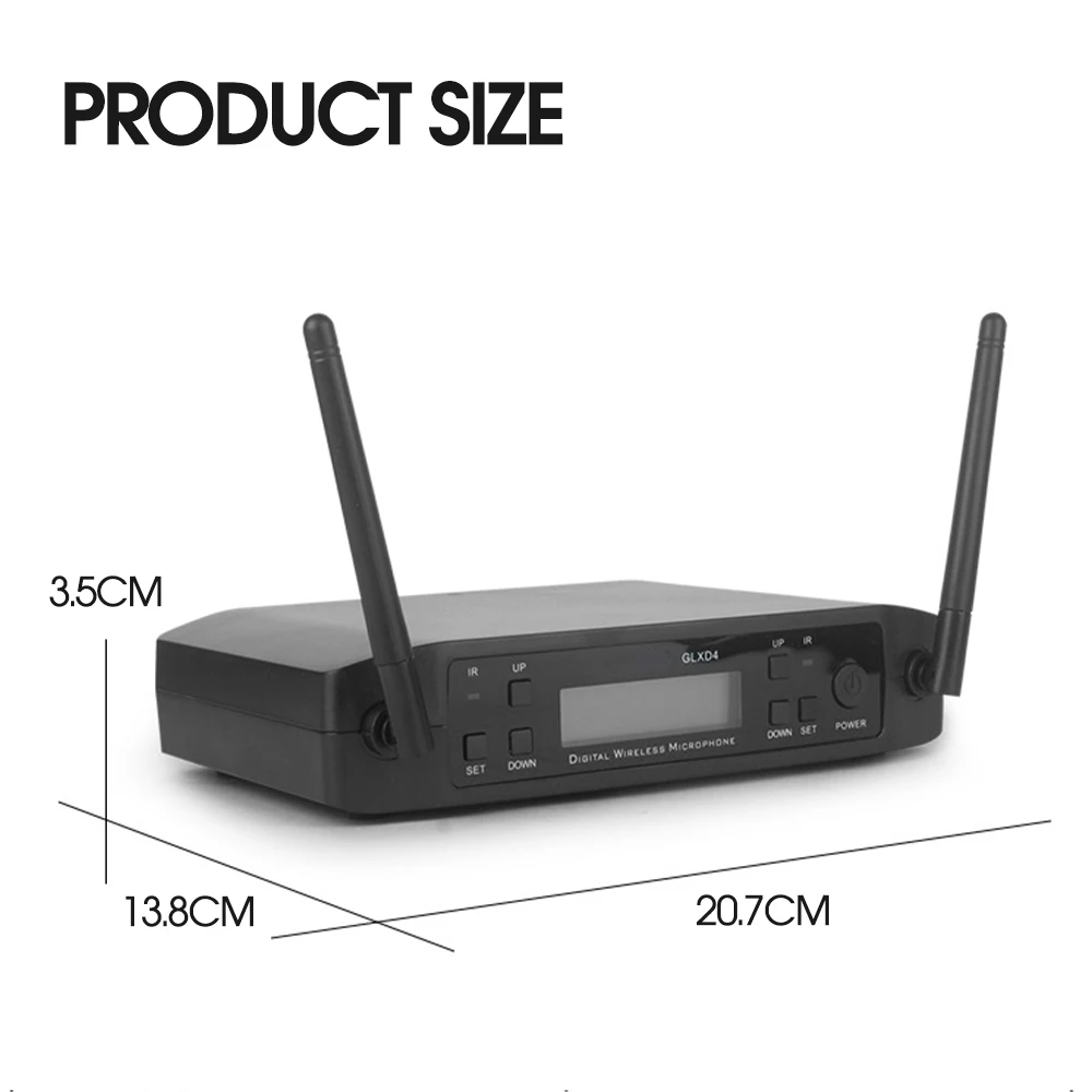 Shop Generic GLXD4 Dual UHF Wireless Microphone with Handheld bodypack