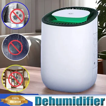 Air Dehumidifier,Portable Smart Safety Auto Stop,600mL with Colorful Lights Defrost for Damp Home Bathroom Wardrobe Closet Home