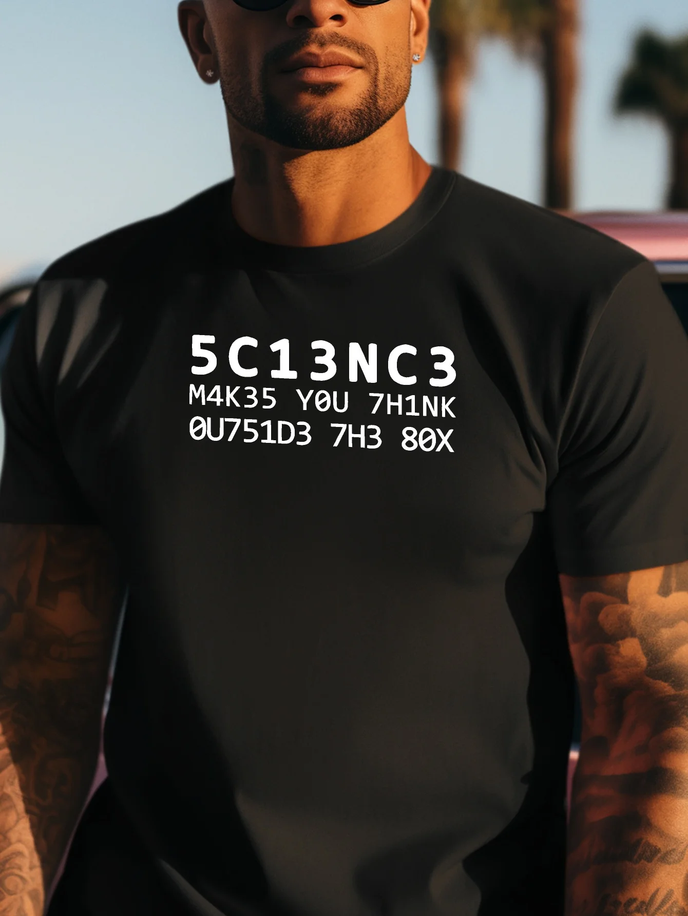 Creative Numbers And Lettering Print Men's Crew Neck Short Sleeve T-shirt, Casual Comfy Fit Top For Summer
Creative Numbers And Lettering Print Men's Crew Neck Short Sleeve T-shirt, Casual Comfy Fit Top For Summer