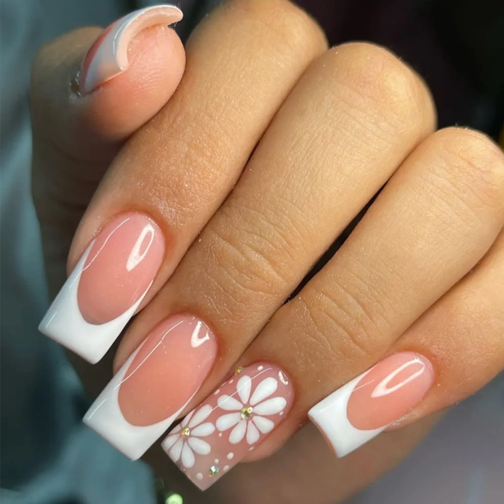 Square Head French Fake Nails Waterproof Wearable Manicure Full Cover False Nail Nail Tips Women
Square Head French Fake Nails Waterproof Wearable Manicure Full Cover False Nail Nail Tips Women