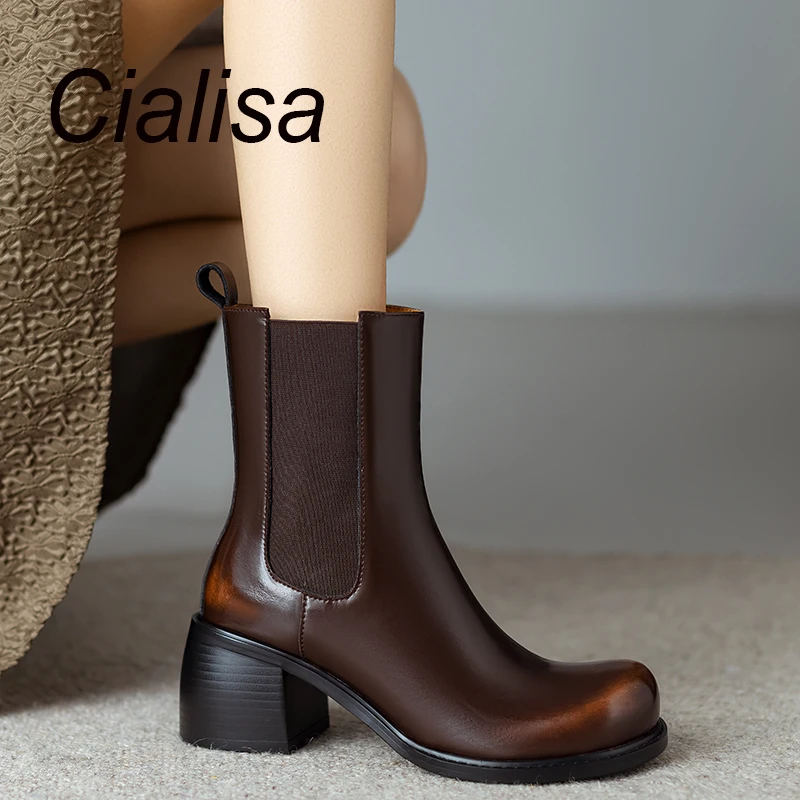 Cialisa Short Boots For Women 2023 Autumn Winter Fashion Round Toe Elastic Genuine Leather Shoes Female High Heel Ankle Boots 40
Cialisa Short Boots For Women 2023 Autumn Winter Fashion Round Toe Elastic Genuine Leather Shoes Female High Heel Ankle Boots 40