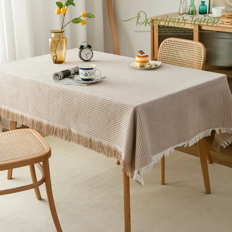 Cotton linen tablecloth, light luxury lace, thickened rectangular tablecloth, simple coffee table, table cover
Cotton linen tablecloth, light luxury lace, thickened rectangular tablecloth, simple coffee table, table cover