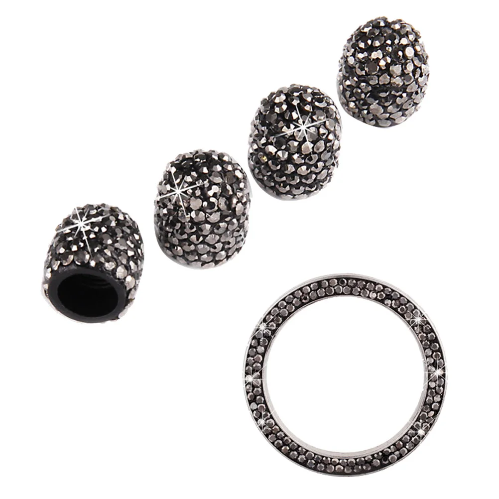 4pcs Black Rhinestone Stem Covers with 1pcs Car Shine Rhinestone Bling Sticker Ring for Car Engine Ignition Button Key
4pcs Black Rhinestone Stem Covers with 1pcs Car Shine Rhinestone Bling Sticker Ring for Car Engine Ignition Button Key