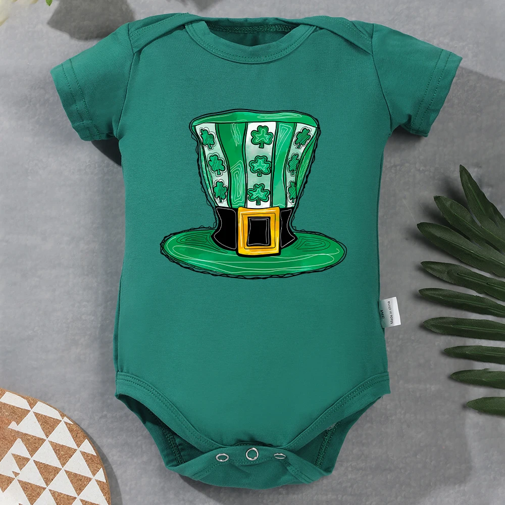 

Комбинезон для младенцев на День Св. Патрика, зеленое весеннее уличное боди для маленьких девочек и мальчиков, модный праздничный комбинезон для новорожденных, 2024