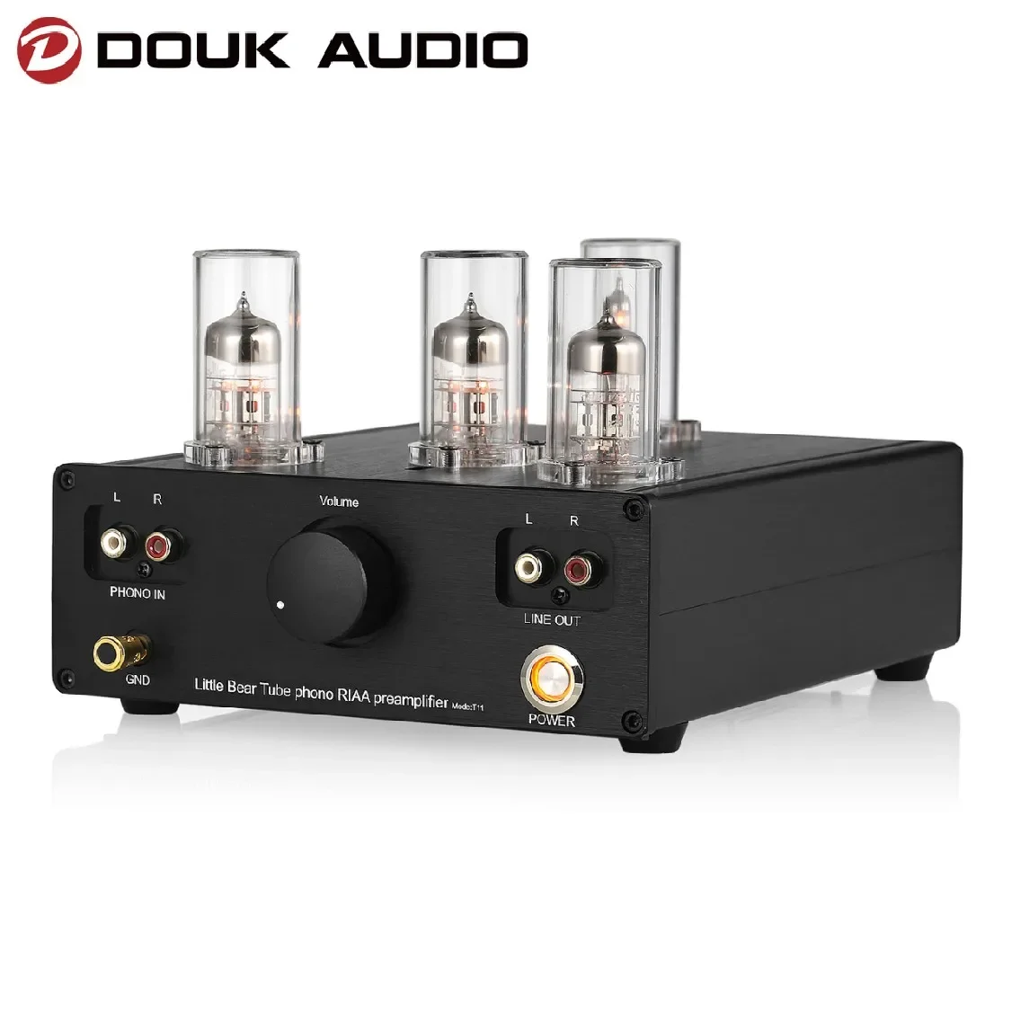 

Douk Audio Little Bear T11 6N2/12AX7 Vacuum Tube Phono Turntable Preamp HiFi Pre-Amp MM RIAA Phonograph Preamplifier