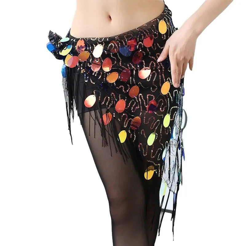 New Belly Dance Clothes Accessories Mesh Long Tassel Triangle Belt Hand Hip Scarf with Round Sequins
New Belly Dance Clothes Accessories Mesh Long Tassel Triangle Belt Hand Hip Scarf with Round Sequins