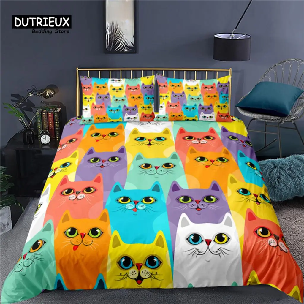 Home Living Luxury 3D Cat Bedding Set Comfortable Duvet Cover Set Pillowcase Kids Bedding Set Queen and King EU/US/AU/UK Size
Home Living Luxury 3D Cat Bedding Set Comfortable Duvet Cover Set Pillowcase Kids Bedding Set Queen and King EU/US/AU/UK Size