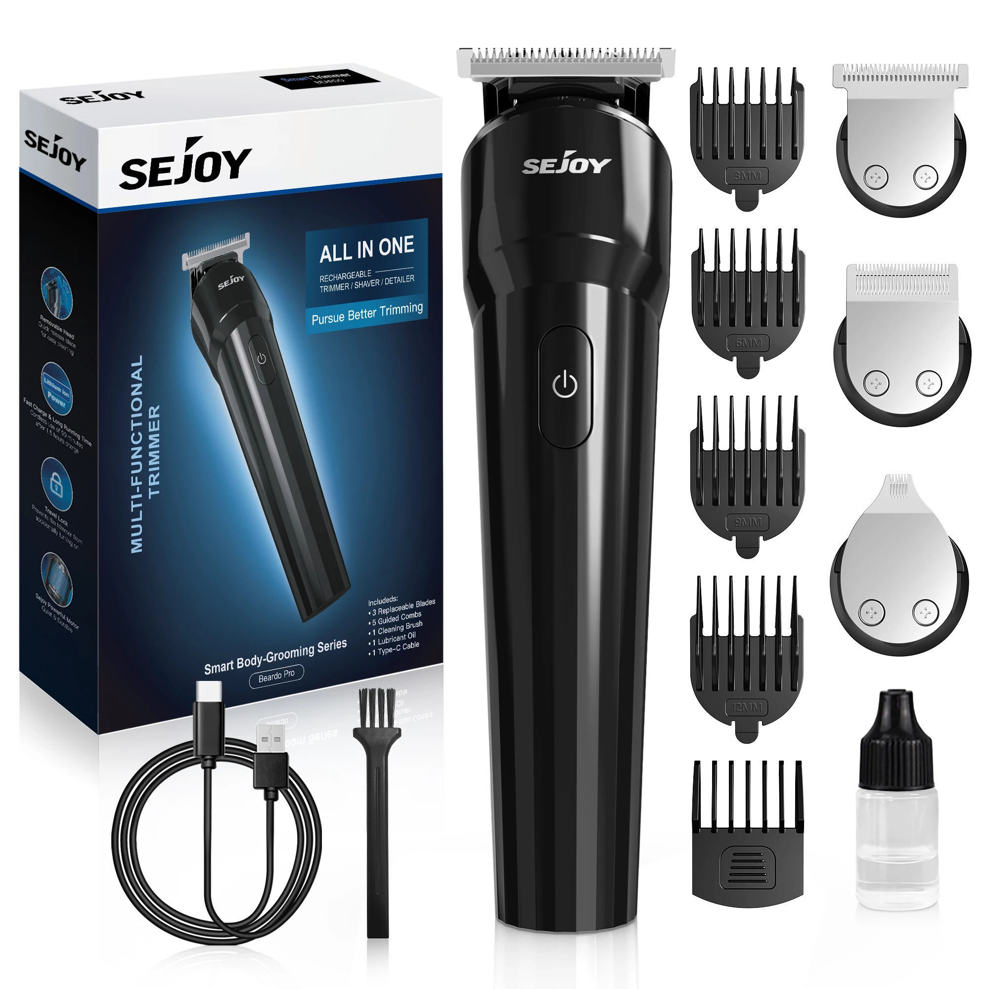 SEJOY Barber Hair Cutting Machine for Men Electric Hair Clipper Hair Trimmer Shaver with LCD Display Wireless Beard Trimmer
SEJOY Barber Hair Cutting Machine for Men Electric Hair Clipper Hair Trimmer Shaver with LCD Display Wireless Beard Trimmer