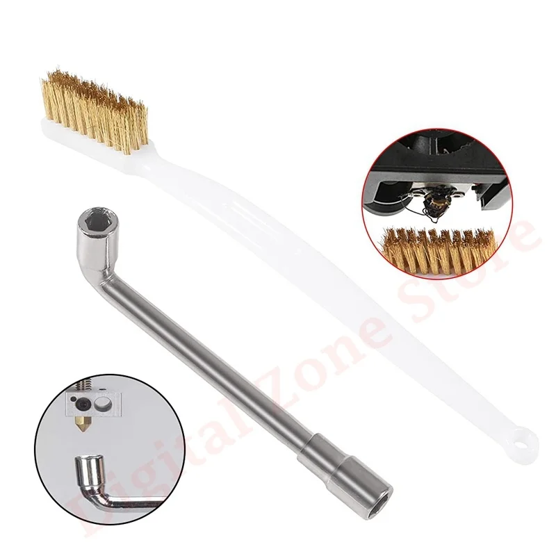 3D Printer 6mm L-Shaped Hexagonal Wrench with Nozzle Cleanning Copper Wire Toothbrush Kit for Fixed Mk8 Ender 3
3D Printer 6mm L-Shaped Hexagonal Wrench with Nozzle Cleanning Copper Wire Toothbrush Kit for Fixed Mk8 Ender 3